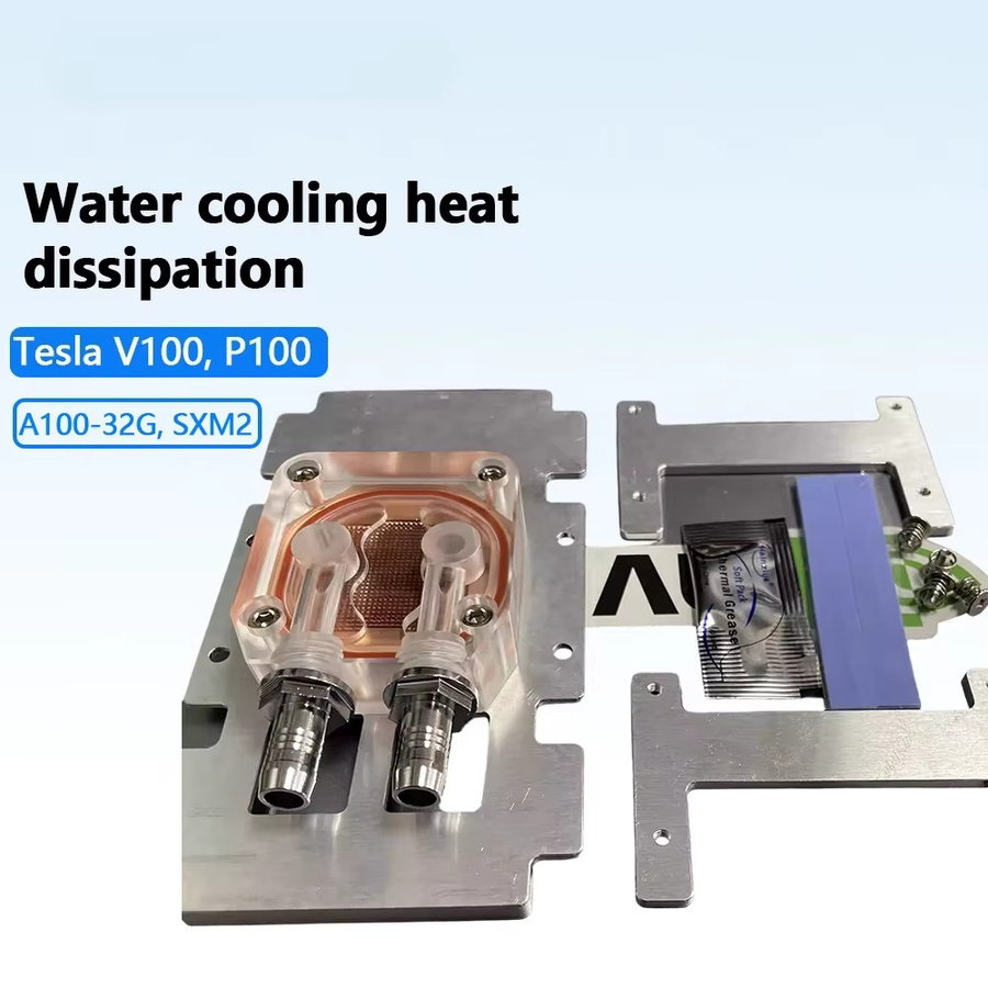 Nvidia Wasserkühler GPU-Kühlblock aus violettem Kupfer für NVIDIA Tesla V100 P100 A100-32G SXM2 - Bild 1