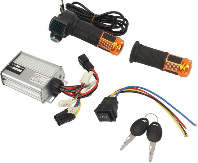 Igeteck Elektrorad Controller 48V 1000W 20A mit Rückschalter und Gasgriff für Elektroroller und E-Bikes in Schwarz - Bild 1