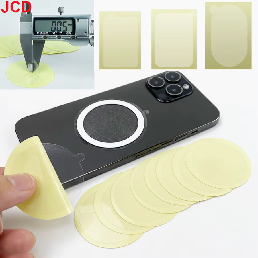 JCD 10er Set Universal Handy Rückseiten Aufkleber Magnetischer Schutzfilm Transparent aus PVC Staubdicht - Bild 2