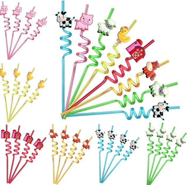 Potdemiel 24-teiliges wiederverwendbares Trinkhalme-Set für Nutztiere in Multicolour - Bild 1