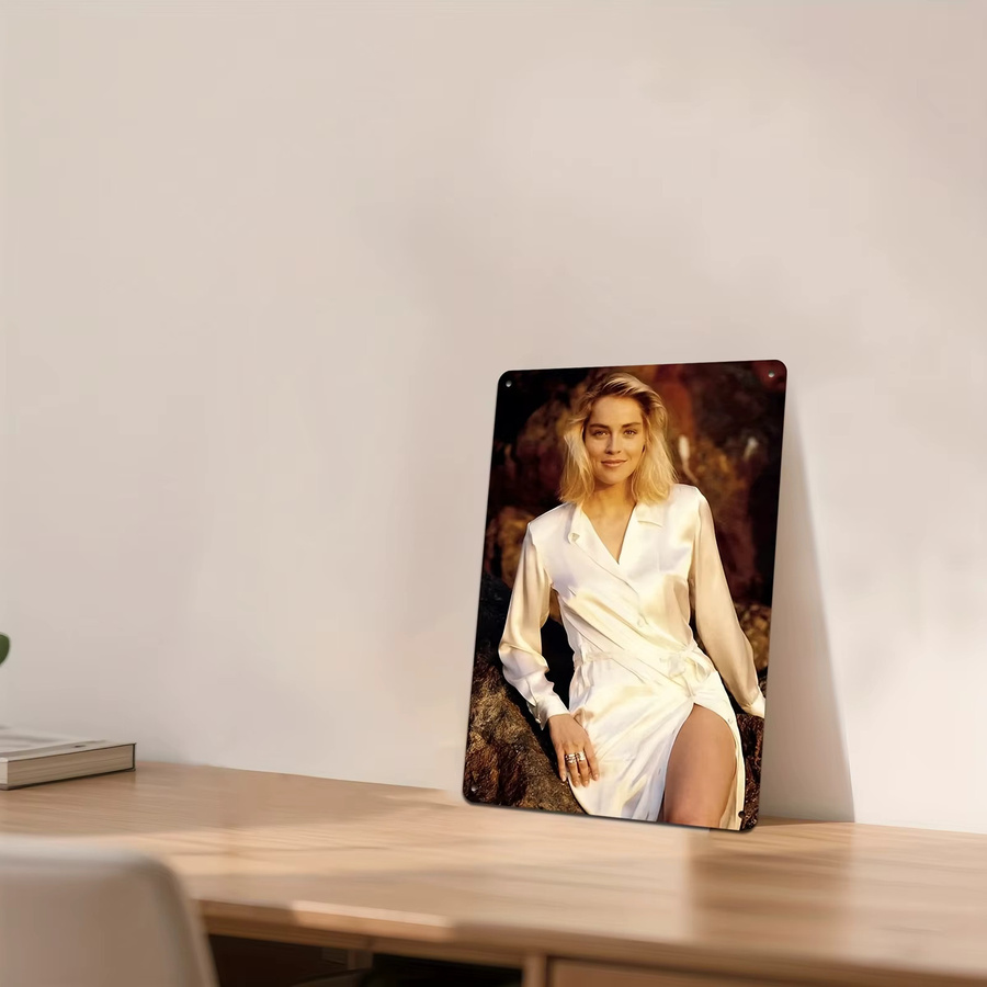 Sharon Stone Filmplakat Metall-Wandkunst CIFBUY Vintage-Dekoration, Mehrfarbig, Breite: 30,48 cm - Bild 4