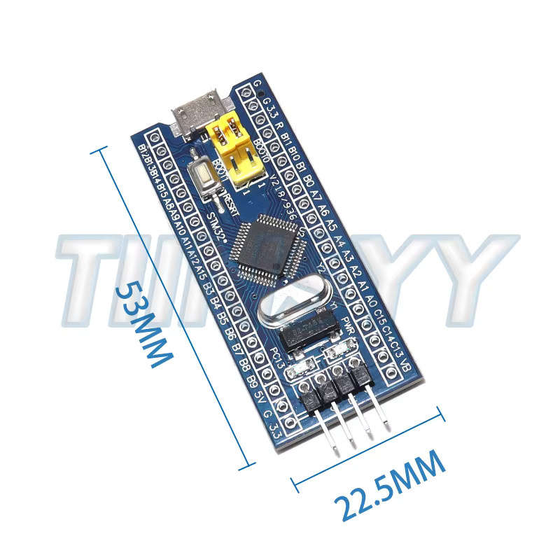 TIINSYY STM32F103C8T6 CH32F103C8T6 ARM Minimales System-Entwicklungsboard mit ST-LINK V2 Programmierer in Blau - Bild 2
