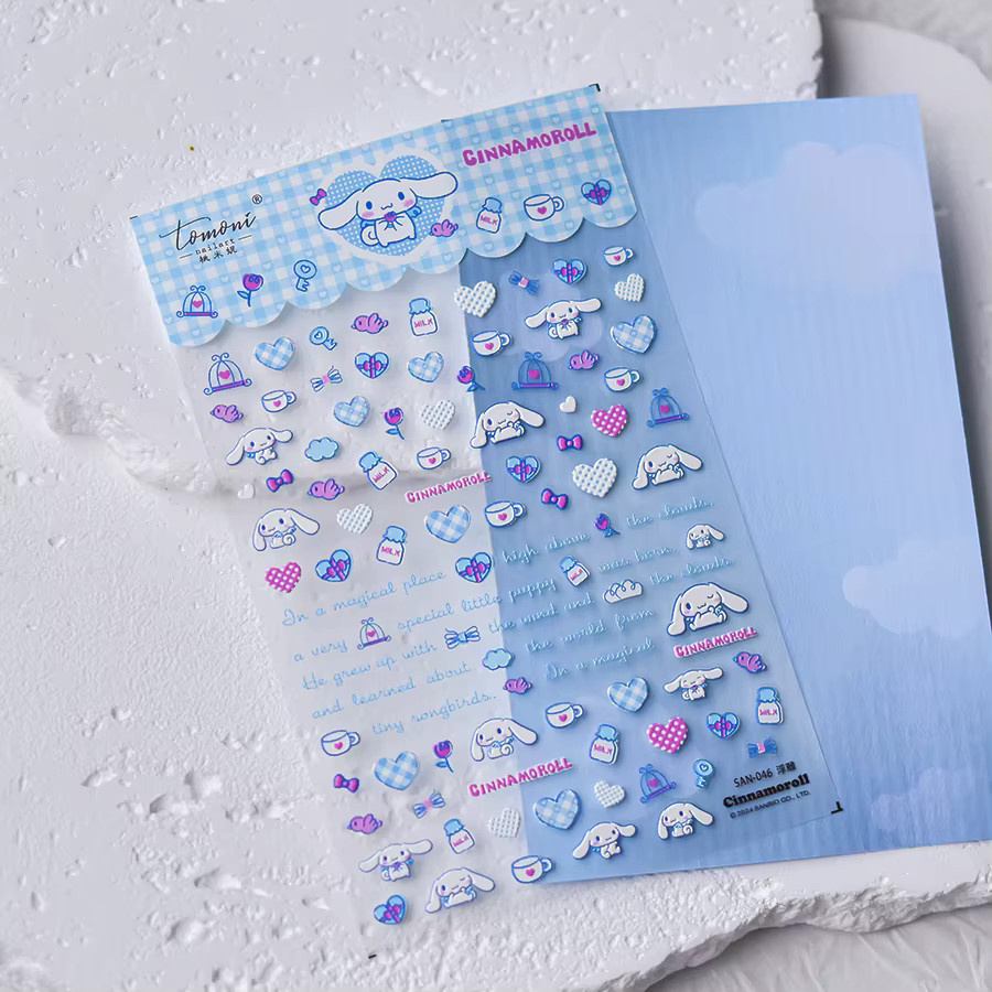 Sanrio Cinnamoroll Nagelaufkleber, Pastellfarben, Glänzend - Bild 1