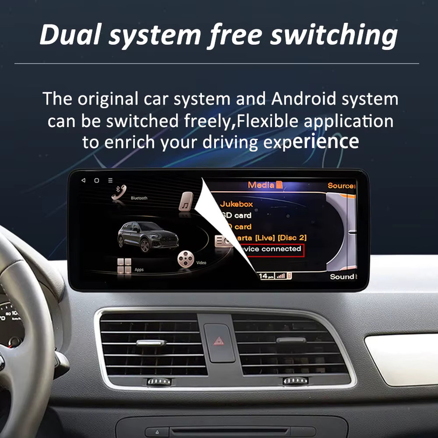 LIARO-NAVI Multimedia-Player für Audi A4 B8 und A5 (2009 - 2016) mit 12,3 Zoll Display, Android 16, Wireless CarPlay, GPS, WiFi, Bluetooth und 4G in Schwarz - Bild 3