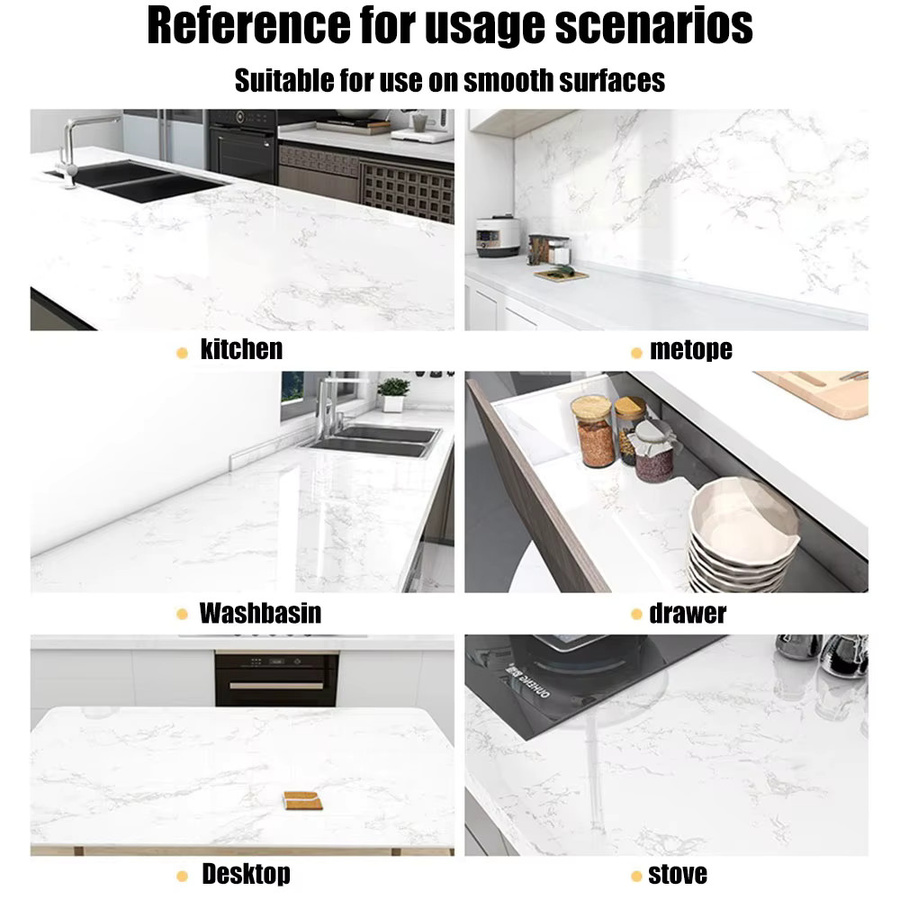 Selbstklebende Wandtapete von ctzsoop in Marmor-Optik, wasserdicht und formbeständig, 40 cm - Bild 5