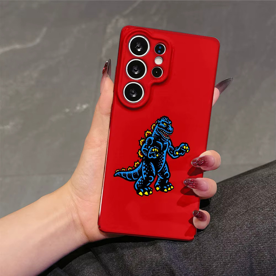 Stoßfeste Retro G-Godzillas Handyhülle für Samsung Galaxy S26 S25 S24 S23 Ultra Plus in Rot - Bild 2
