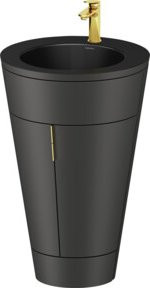 Duravit Waschtischunterschrank Starck 1 c-bonded Set in Graphit Supermatt, B/T/H: 56 x 60,5 x 86,4 cm - Bild 1