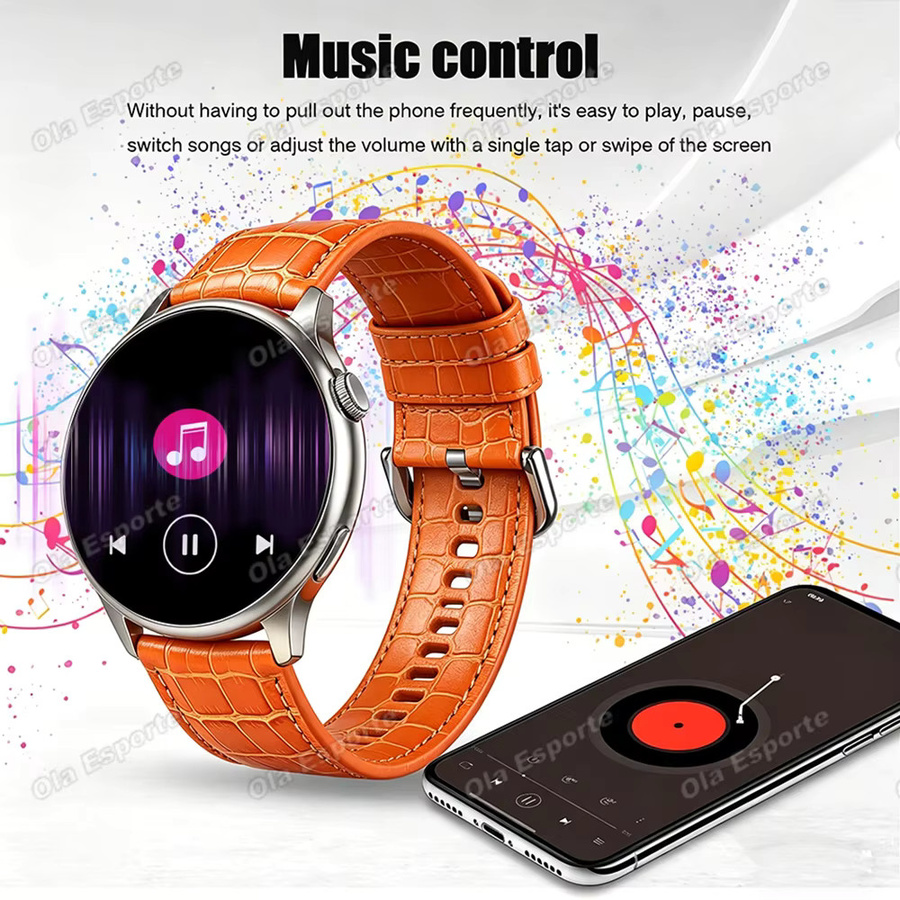 Ola Esporte Smartwatch, GPS, Gold, Herren, AMOLED-Bildschirm, IP68 Wasserdicht - Bild 4
