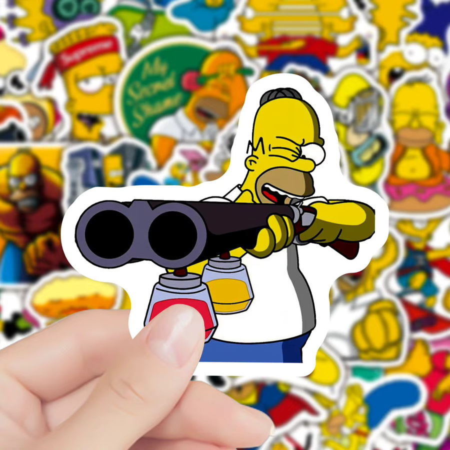 50 Stück Simpson Homer J Graffiti Sticker Set in Multicolour für DIY Tagebuch und Handyhüllen - Bild 2