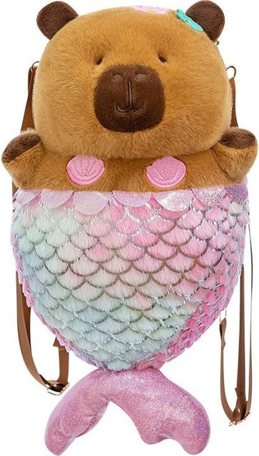 Joyful toys Capybara Rucksack Meerjungfrau, Plüschtier Tasche, bunt/mehrfarbig - Bild 1