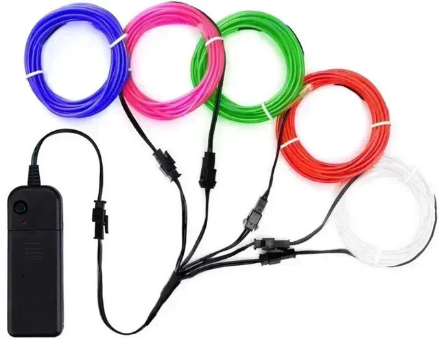 Flexibler Neon-LED-Streifen in Blau, wasserdichter Neon Flex LED-Lichtschlauch für DIY-Dekoration und Party-Atmosphäre, USB-Anschluss - Bild 1
