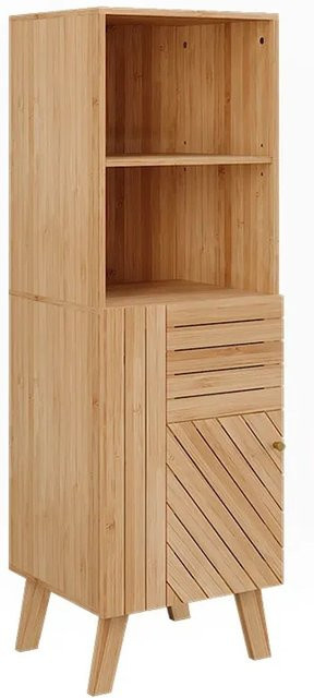 Vicco Midischrank Lucie Bambus in Beige und Gelb, B/T/H: 40 x 36 x 124 cm - Bild 1