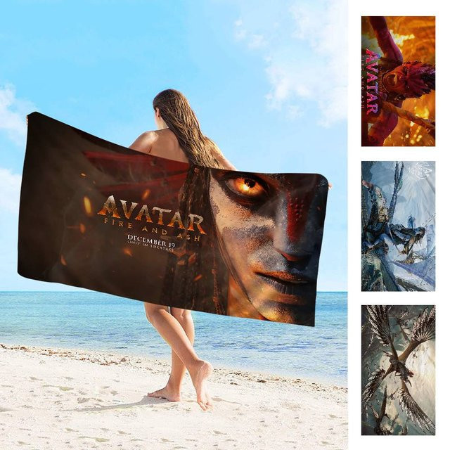 Film A-Avatar Feuer- und Asche Strandtuch für Mädchen aus Mikrofaser, bunt und schnell trocknend - Bild 1