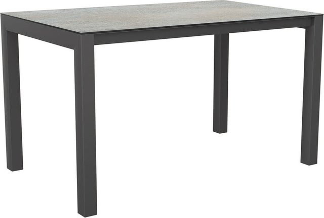 Stern Ausziehtisch Classic aus Aluminium in Graphit mit Tischplatte Silverstar Quartz, B/T/H: 130 x 80 x 80 cm bis 180 x 80 x 80 cm - Bild 1