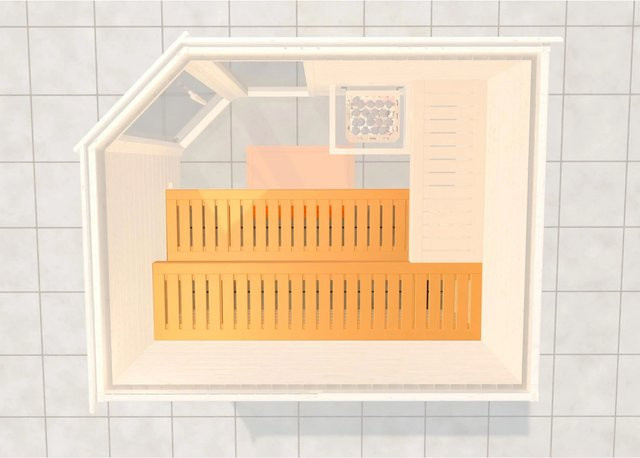 WEKA Saunabank aus Lindenholz in Beige - Bild 1