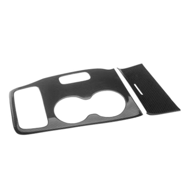 Getriebe-Wählhebel und Getränkehalter-Abdeckung in Carbon-Optik für Jeep Grand Cherokee 2014 2015, Schwarz - Bild 5