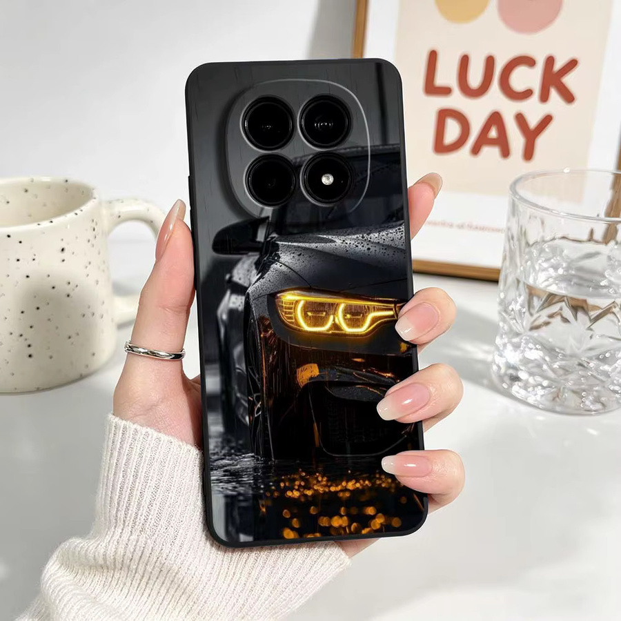 Schwarze Handyhülle mit Sportwagen-Print für Xiaomi Redmi Note 15 14 13 12 11 Pro Plus 4G 5G in weichem Design - Bild 2