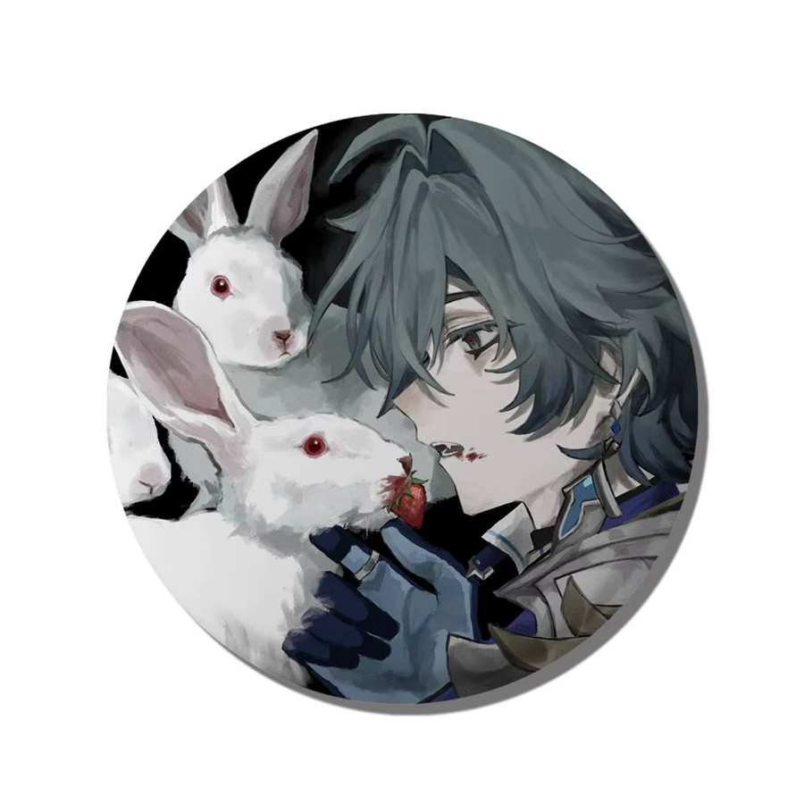 Genshin Impact Dottore Anstecknadel rund als Manga-Accessoire für Rucksack und Kleidung in Multicolour - Bild 5