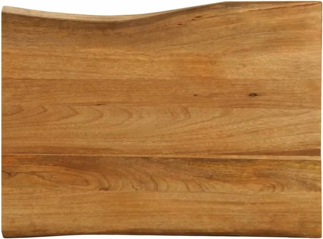 vidaXL Tischplatte aus Massivholz Mango mit Baumkante, Farbe: Braun, B/T/H: 90 x 60 x 2,5 cm - Bild 1