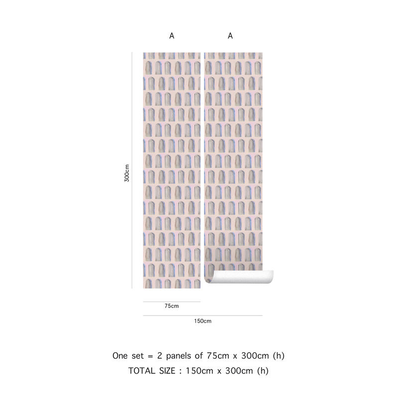Tenue de Ville Wallpaper Vogue in Quartz mit geometrischem Abstract-Design aus Vlies - Bild 2