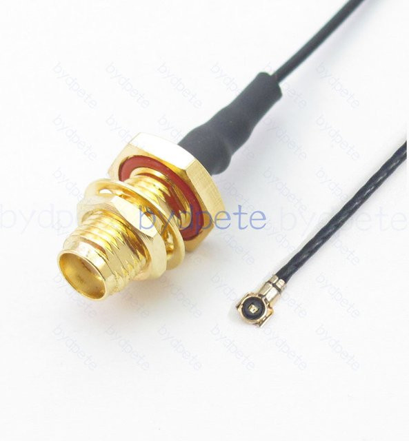 bydpete MHF4 auf SMA Pigtail-Kabel IPX4 wasserdicht mit O-Ring, Koaxial-Kabel 50 Ohm, 1,13 mm Durchmesser - Bild 1