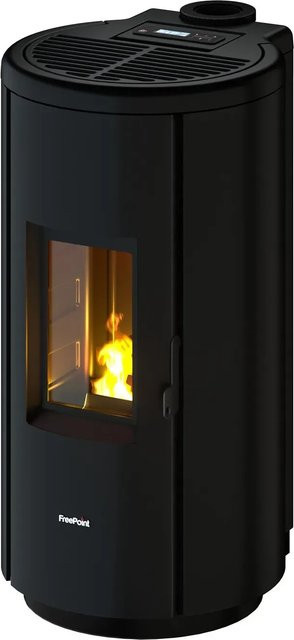 Freepoint Pelletofen Chrome 7 in Schwarz mit WLAN-Funktion, 7 kW - Bild 1