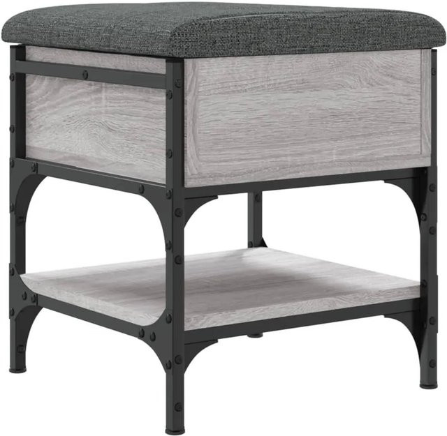 vidaXL Schuhbank in Grau Sonoma aus Holzwerkstoff, B/T/H: 42 x 42 x 45 cm - Bild 1