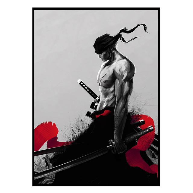 One Piece Anime Wandbild Luffy Wanted Fighting Leinwand Kunstdruck für dein Zuhause, B: 70 cm, H: 100 cm, Mehrfarbig - Bild 2
