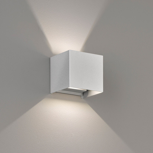 Fischer & Honsel Wandleuchte Wall aus Metall in Silber mit LED und warmweißem Licht - Bild 2