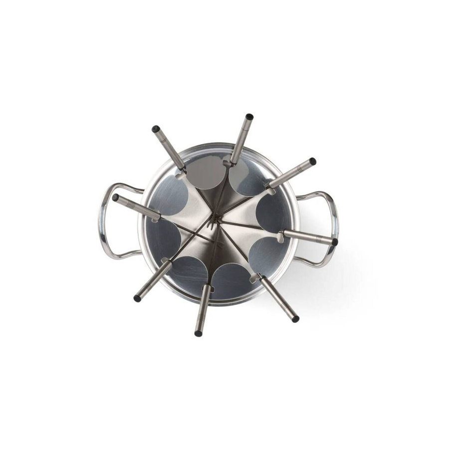 Mauviel 1830 Elektrisches Fondue-Set aus Edelstahl in Silber, B/H/T: 27 x 20 x 27 cm - Bild 2
