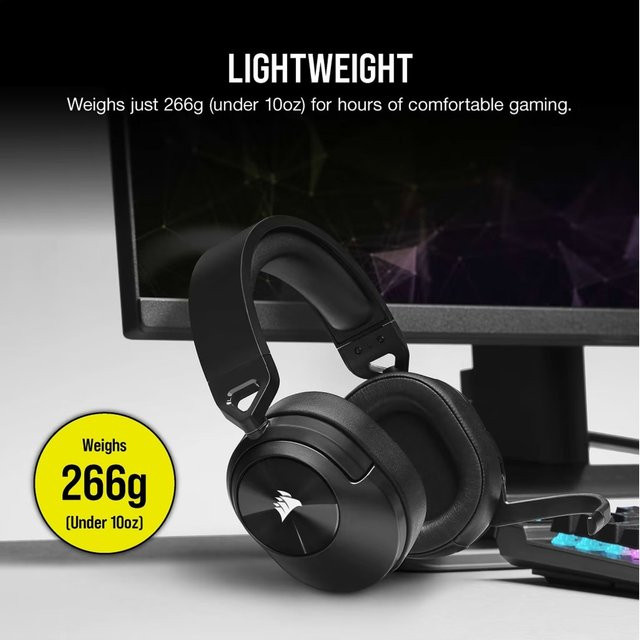 Corsair HS55 Stereo Carbon Gaming-Headset mit 3,5 mm Klinkenanschluss in Schwarz - Bild 4