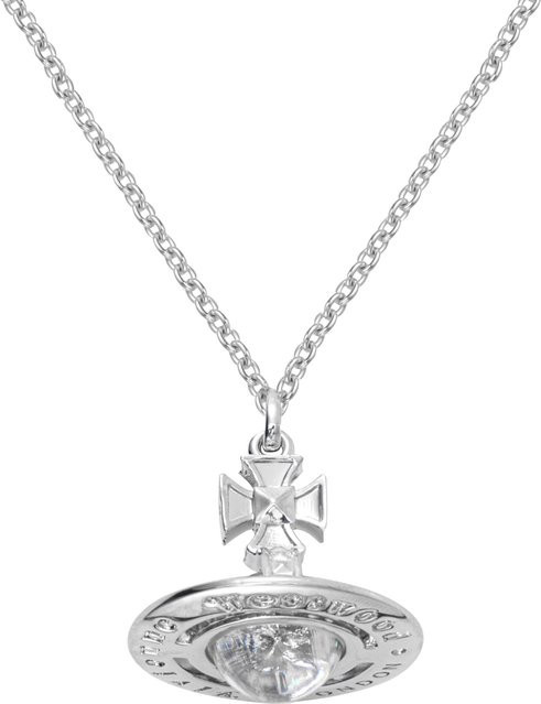 Vivienne Westwood Halskette, Messing, Silber, Kristall, Unisex - Bild 1