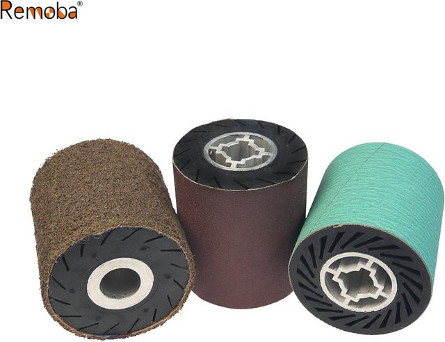 Remoba Schleifhülsen aus Vliesstoff zum Polieren und Schleifen, Multicolor, Durchmesser: 100 mm, Höhe: 283 mm und 90 mm - Bild 1