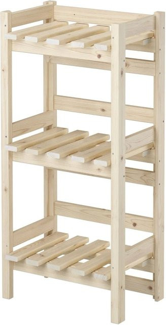 Erst-Holz Vorratsregal Doppelpack aus Massivholz Fichte in Beige, B/T/H: 55,5 x 35,5 x 117,0 cm - Bild 1