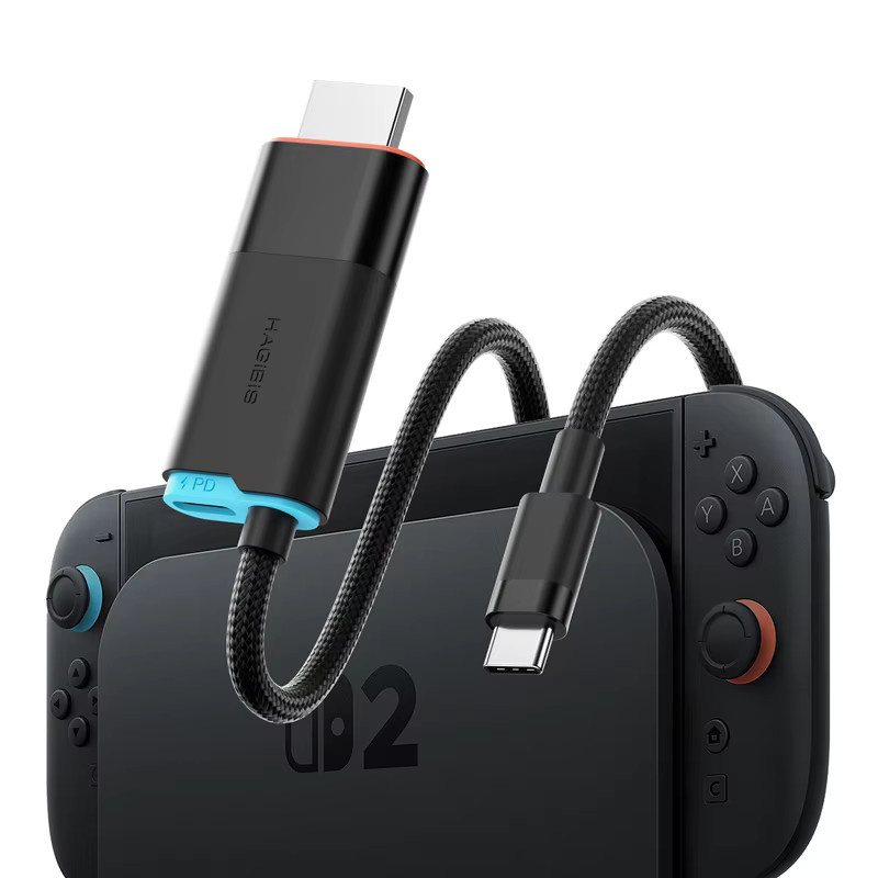 Hagibis Tragbares TV-Dock USB-C zu HDMI Kabeladapter für Nintendo Switch, Switch2 und OLED, 4K@60Hz, 100W PD Stromversorgung, Schwarz, kompatibel mit Laptops und ROG Ally - Bild 5