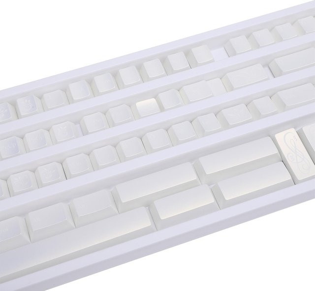 OutsideWorld Tastenkappen Set aus PBT im XDA Profil, 152 Tasten für mechanische Tastaturen, Farbe: Weiß - Bild 1