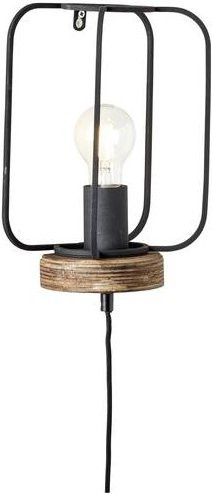 Brilliant Tosh Wandleuchte aus Holz in Antik Holz und Schwarz Korund mit E27 Fassung - Bild 1