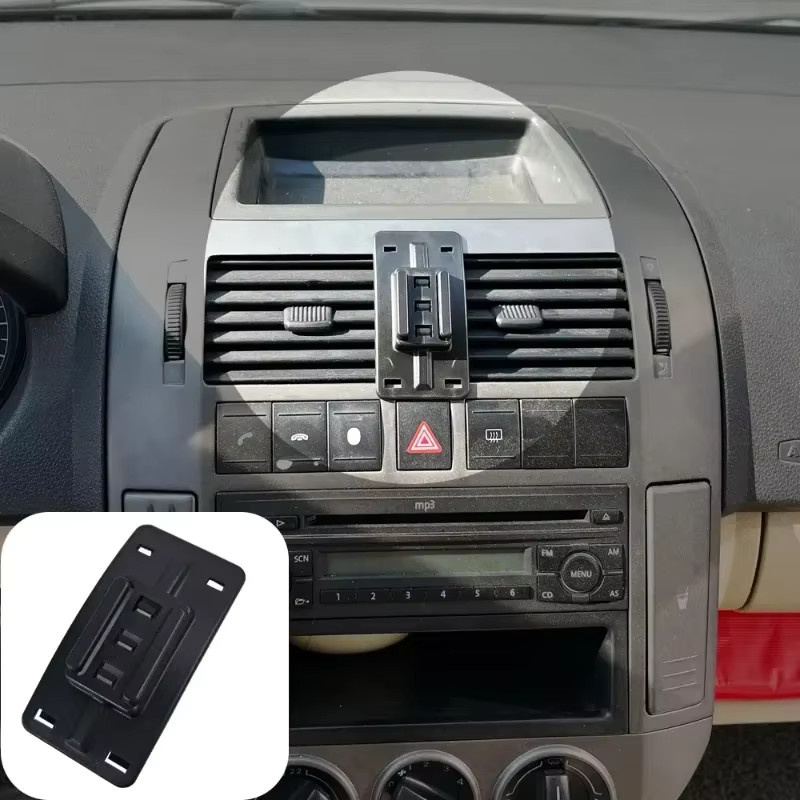 Handyhalterung mit kabelloser Ladefunktion für Volkswagen VW Polo (2004-2009) in Schwarz - Bild 2