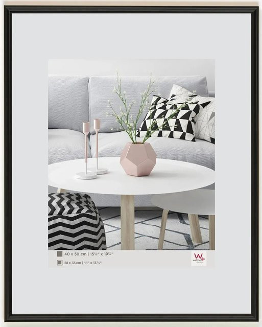 Walther Design Galeria Kunststoff Bilderrahmen Schwarz B: 60 cm, H: 90 cm - Bild 1