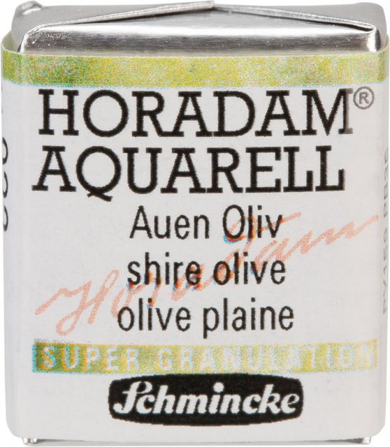Schmincke HORADAM Aquarellfarbe 1/2 Näpfchen Auen Oliv - Bild 1