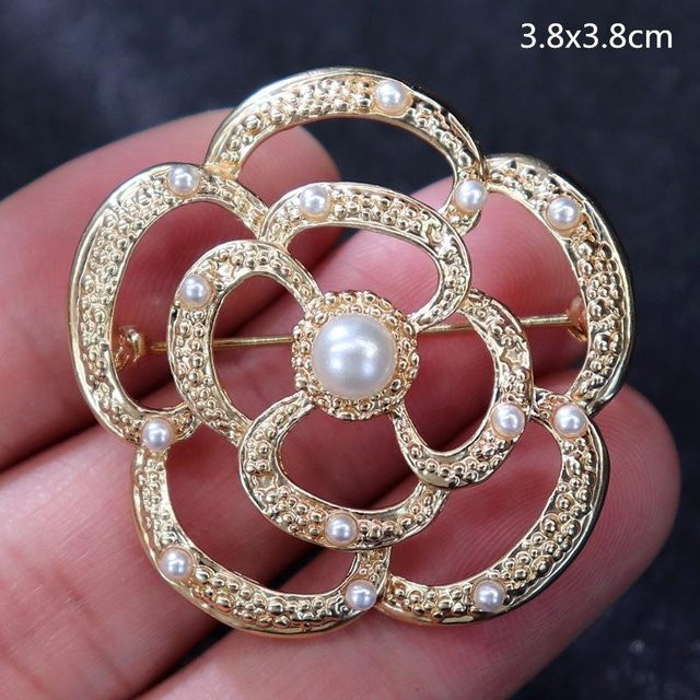 Amasht Brosche, Perlen, Diamant, Damen, brown - Bild 1