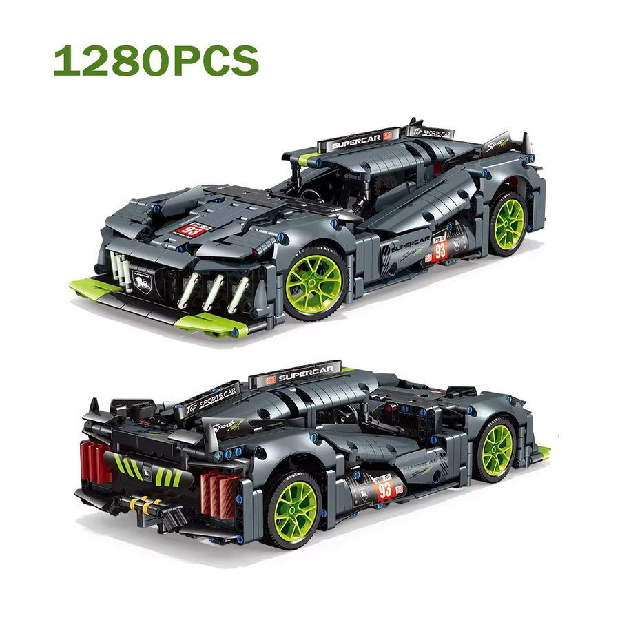 HUATEC Peugeot 9X8 Hybrid Hypercar Modellbausatz aus Kunststoff in Grau für Kinder und Erwachsene - Bild 2