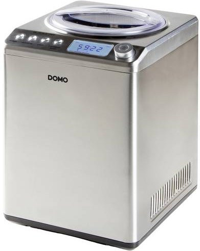 Domo DO92321 Pro Eismaschine mit Digitaldisplay in Silber aus Edelstahl, 2,5 l - Bild 1