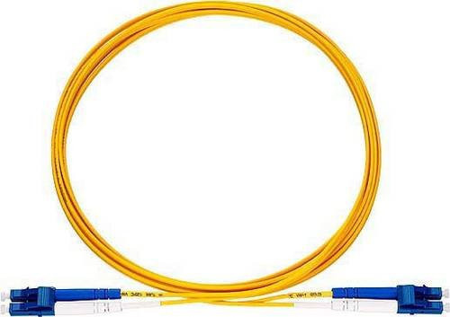 Rutenbeck LWL Anschlusskabel Singlemode OS2 Gelb, Länge: 2,00 m, 1x LC-D auf 1x LC-D Stecker - Bild 1