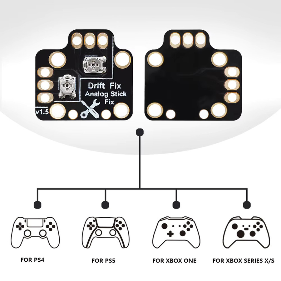 ALLOYSEED Universal Gamepad Joystick Reparatur Modul zur Behebung von Stick Drift für PS4, PS5 und Xbox in Gold - Bild 4