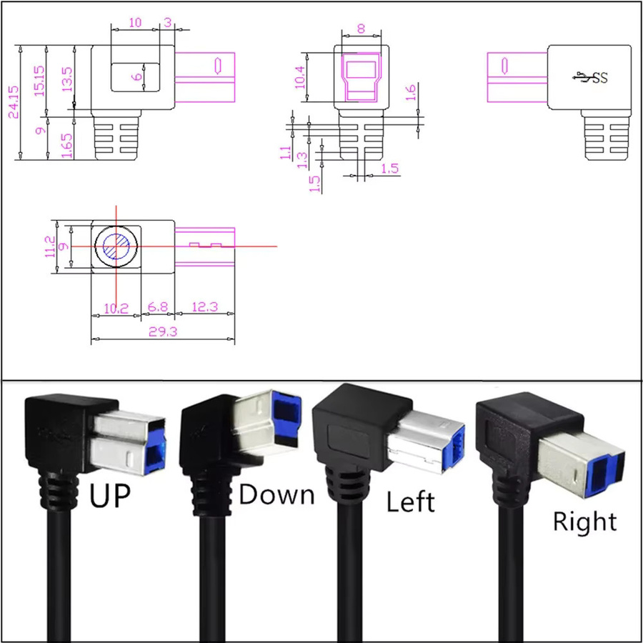 BSN USB 3.0 auf USB-B Datenkabel in Schwarz, 0,5 m - Bild 4