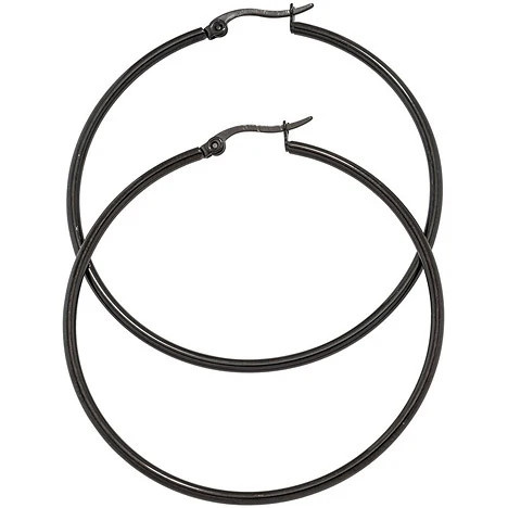 Colfem Creolen Edelstahl, schwarz, Unisex - Bild 1