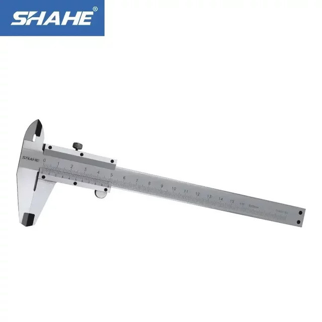 SHAHE Messschieber Tiefenmesser aus Edelstahl in Silber, Messbereich 0-150 mm - Bild 1