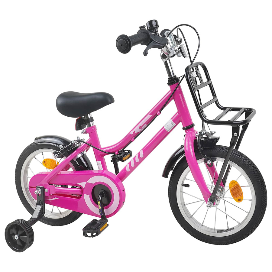 VD Home Furnishing Kinderfahrrad 12 Zoll Rosa und Schwarz - Bild 2