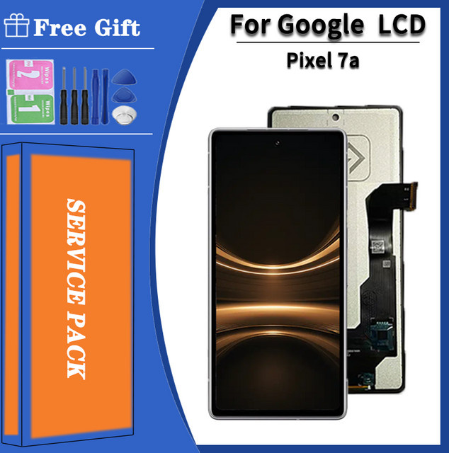TFT LCD Display mit Touchscreen Digitizer Montage für Google Pixel 7a in Schwarz - Bild 1